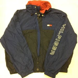 Vintage Tommy Hilfiger Windbreaker Spellout Flag
